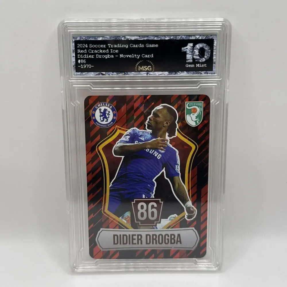 Didier Drogba Holo Foil Soccer Card 2024 Graded 10 Chelsea Football Club